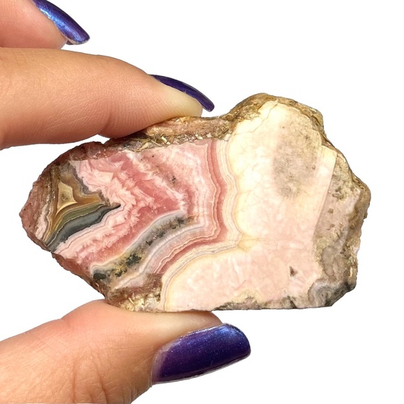 Other - Rhodochrosite Slab Natural Stone Crystal Crystals Home Decor Gift Pink